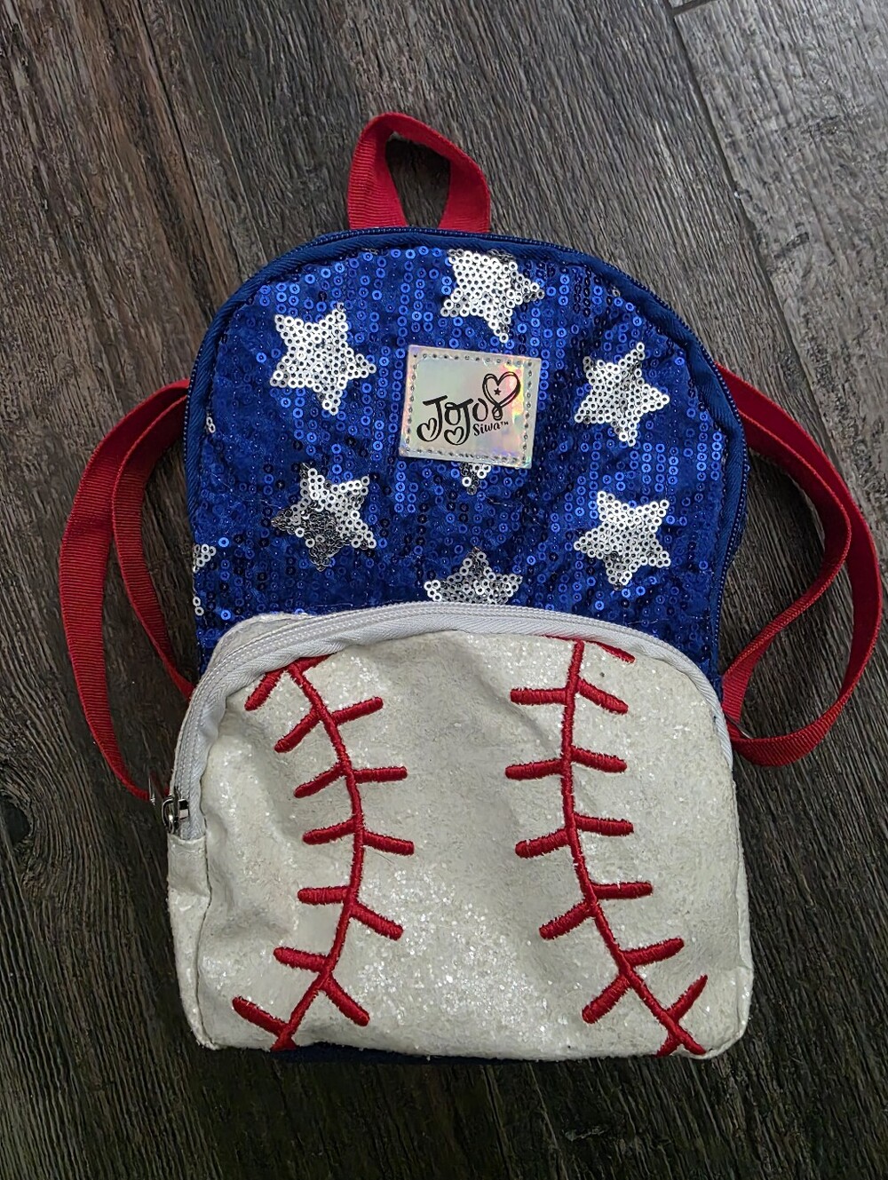 Mini Sequin Backpack Baseball